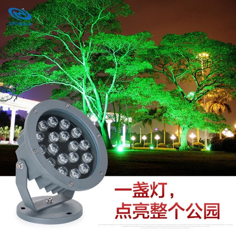 Outdoor circular led projection light, waterproof and ultra-bright outdoor lawn landscape courtyard garden rotating tree light full figure