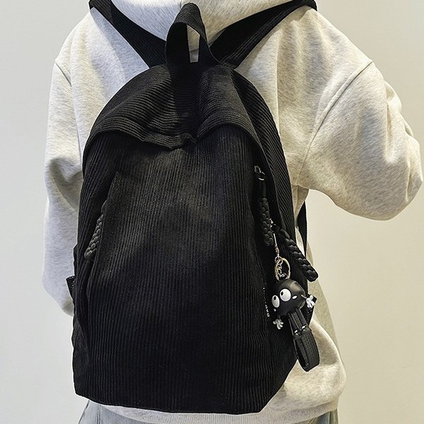 Japanese-style Instagram autumn and winter girl solid-color schoolbag, school style, high school and junior high school student backpack, versatile backpack for girls full figure