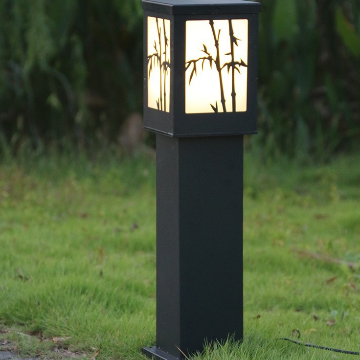Simple and modern lawn lights, solar garden lights, 220v square lawn lights, villa outdoor waterproof led wholesale details Picture