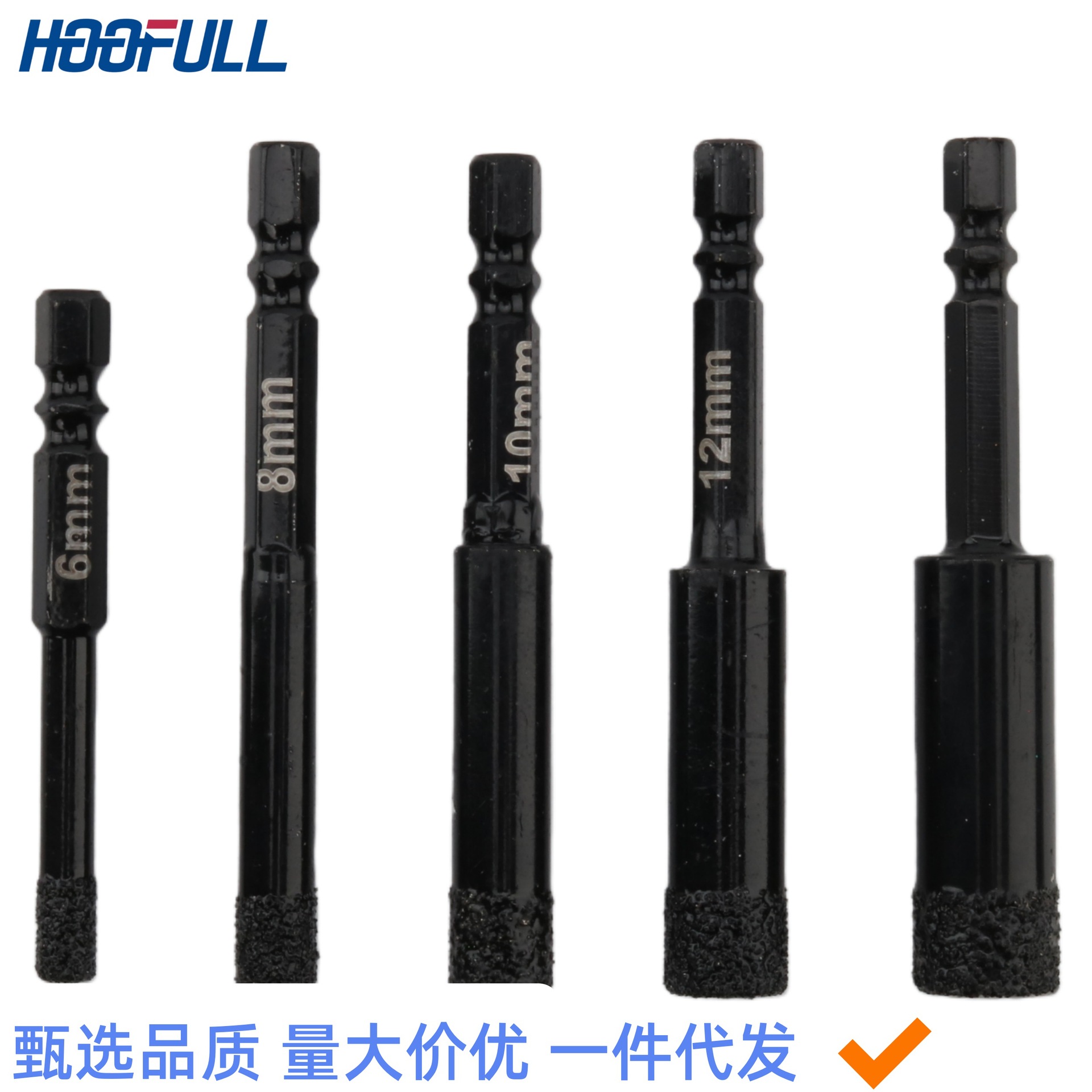 Tile drilling drill bit without water, dry-drilled marble, stone ceramic, all-ceramic vitrified tile brazing hole opener details Picture