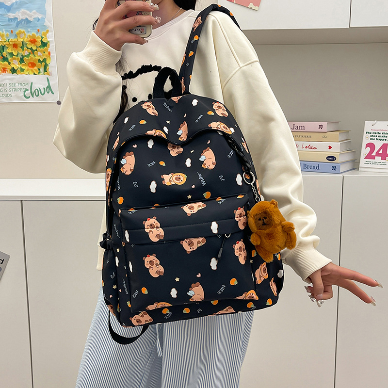 The new printed cartoon children's backpack is casual and versatile. It is a large-capacity backpack for primary and secondary school students and junior and senior high school students Specification drawing