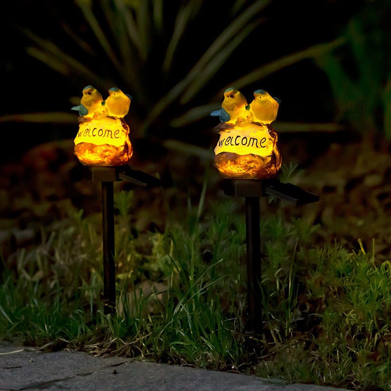 Factory wholesale outdoor solar ground socket lights, garden decoration lawn ground socket lights, resin animal statue ground socket lights details Picture
