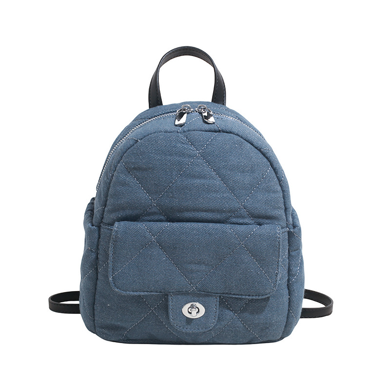 Xiaoxiangfeng diamond-shaped chain backpack for women, a new 2025 model versatile backpack for college students' commuting to class Item Picture
