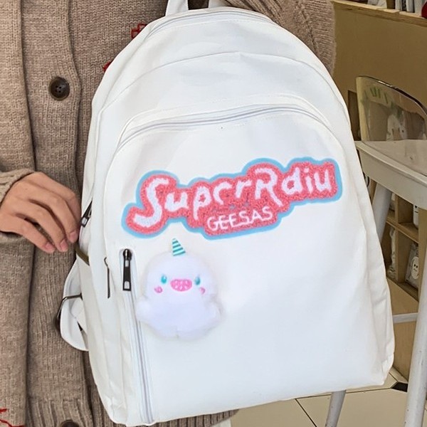 New large-capacity cute cartoon backpack for autumn and winter, a versatile backpack with a casual and girlish style details Picture