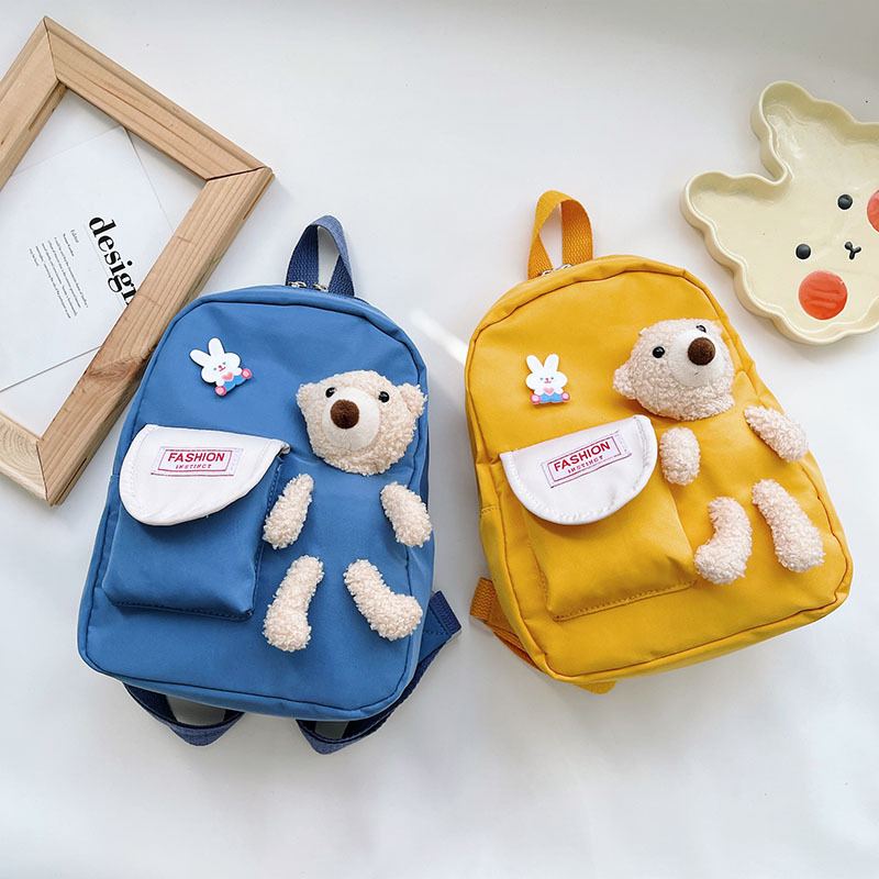 2021 New Cute kindergarten baby schoolbags, children's trendy backpacks, Little Bear primary school backpacks wholesale full figure