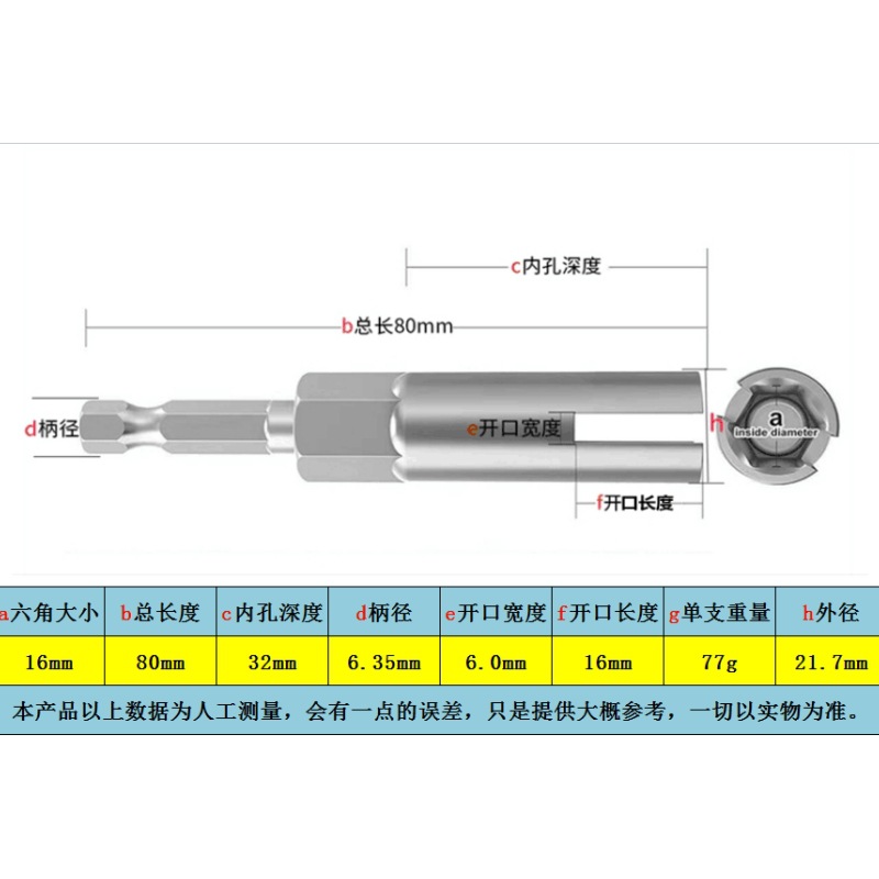 1/4 handle butterfly-shaped nut hexagon socket air wrench sleeve sheep horn nail screw wire quick pneumatic deepening opening sleeve undefined