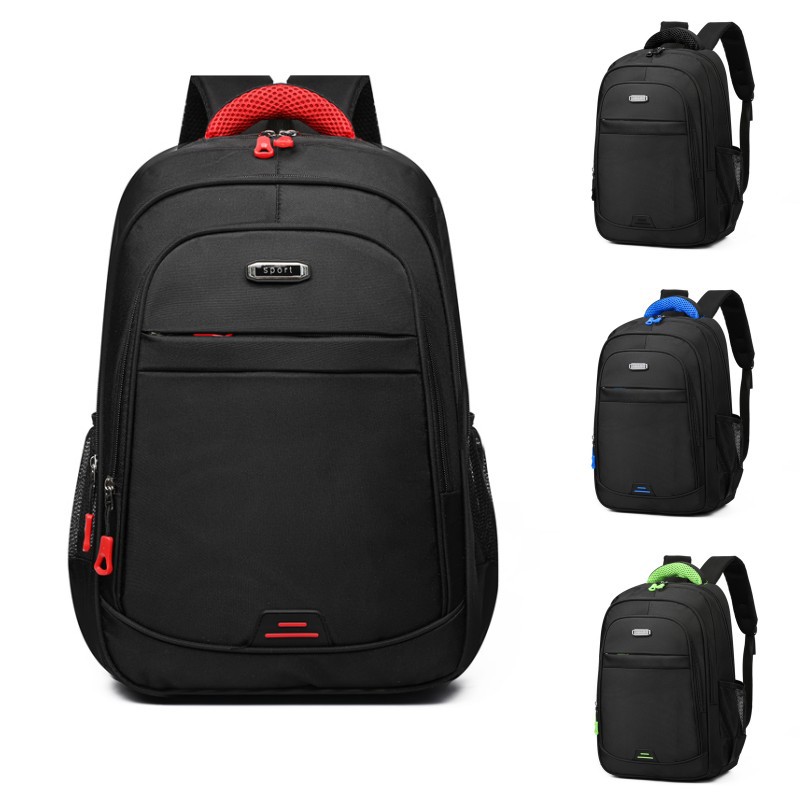Factory wholesale men's large-capacity backpacks, casual schoolbags for junior high school, senior high school and college students, simple travel computer backpacks full figure