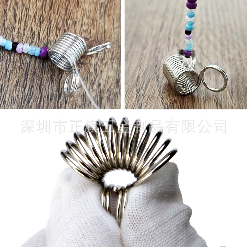 DIY jewelry with beaded stop spring, anti-drop wire spring, string beaded stop clamp details Picture