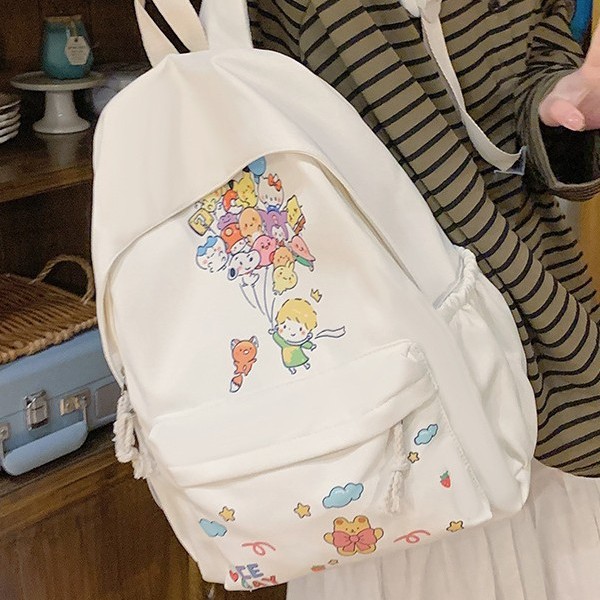 Cute cartoon student large-capacity backpack, cream backpack, new fresh and cute KT cat casual trendy backpack full figure