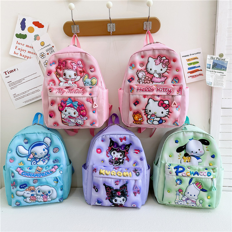 New kindergarten schoolbags, cartoon and animation, small and medium-sized boys' and girls' backpacks, 3D stereoscopic casual backpacks, children's bags full figure