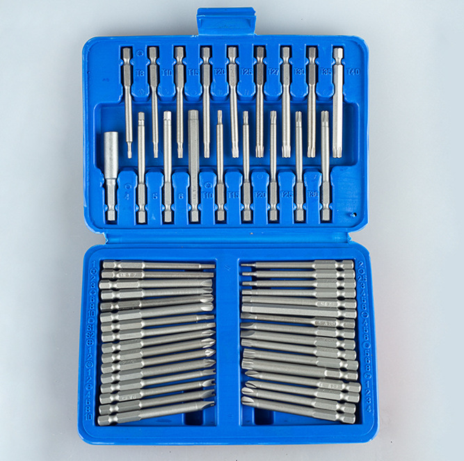 Electric screwdriver set, special-shaped cross, straight line, plum blossom, hexagonal U-shaped extension 50-piece set, extended screwdriver bit full figure