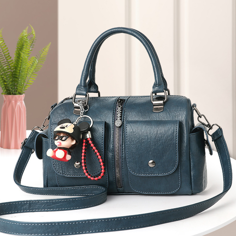 New ladies' handbags, fashionable single-shoulder bags, women's bags, European and American trend PU leather pillow bags, crossbody bags, one-piece consignment Specification drawing