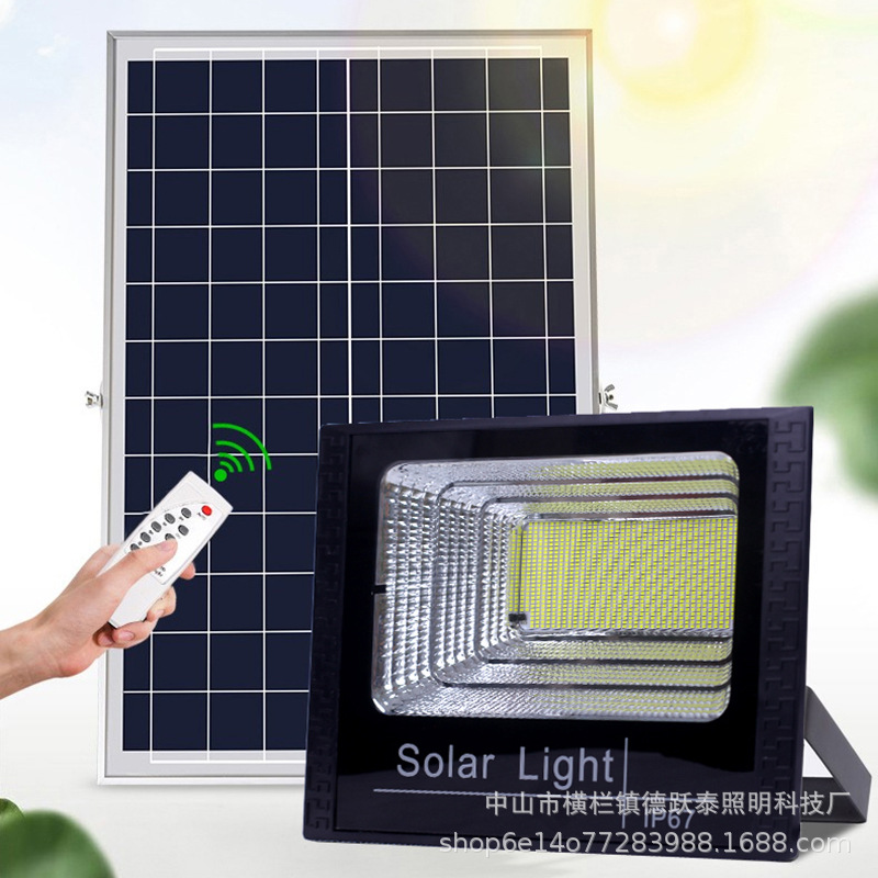 Cross-border single indicator light solar floodlight, outdoor courtyard lighting, led street lamp for street stalls, street stall floodlight details Picture