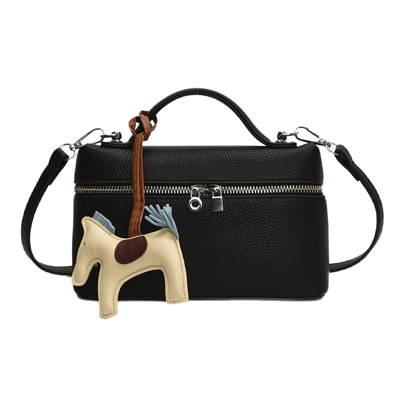 Cross-border fashion high-end hand-held small square bag for women 2025 new simple, fashionable and versatile solid color single-shoulder crossbody bag Item Picture