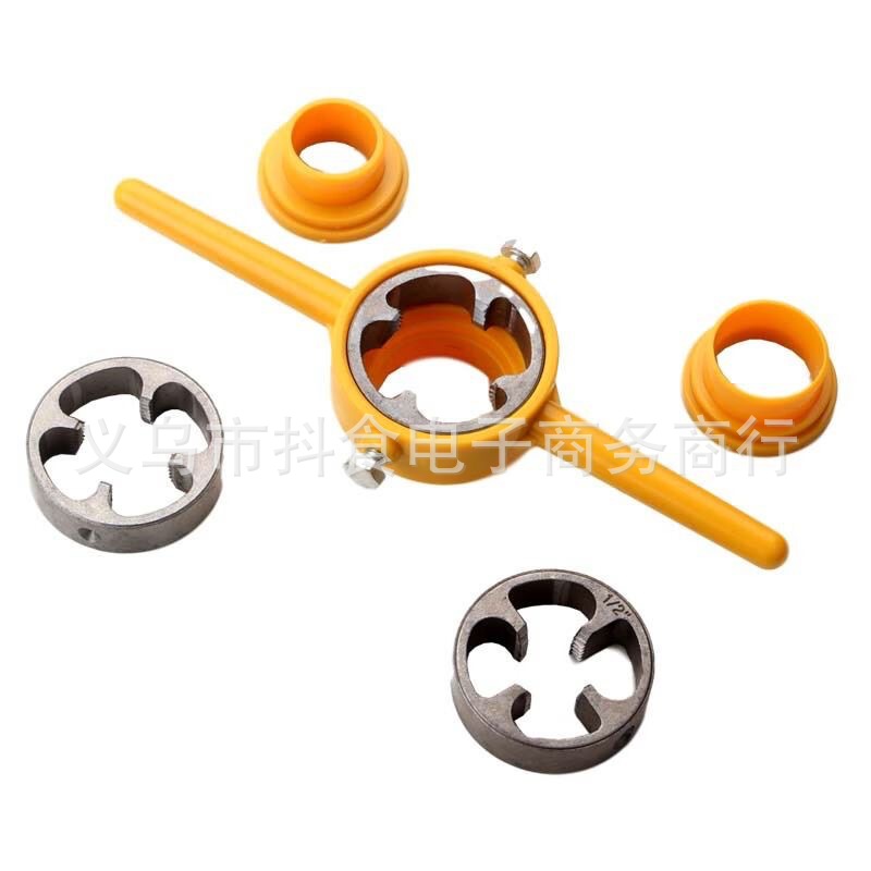 Six-piece set of taps, taps, water pipe and plastic pipe manual easy threading wrenches, 4-inch, 6-inch and 1-inch sets Item Picture