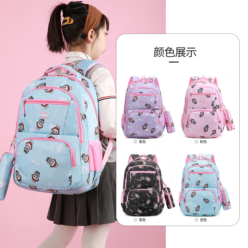 The 2025 new cartoon cute backpack is a large-capacity, lightweight and load-reducing schoolbag for primary and secondary school students, as well as a casual travel backpack details Picture