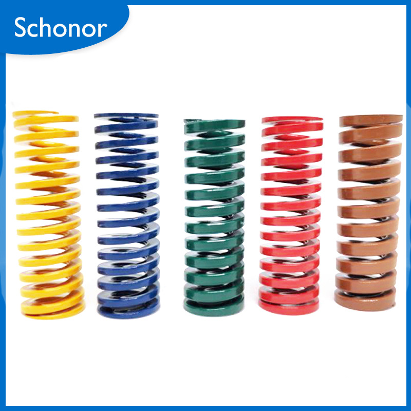Mold springs in yellow, blue, red, green, brown, Shenzhen Misimi standard high-temperature resistant accessories, compressed rectangular flat wires Application Scenario