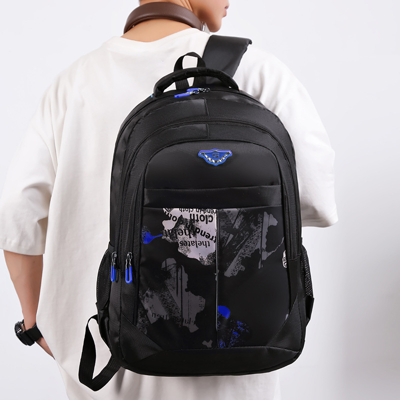 New casual backpack for primary school students, large-capacity boys' backpack, light and simple, 6-12 years old students' schoolbag Specification drawing