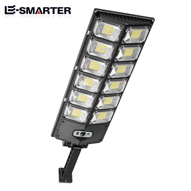 Cross-border new LED high-intensity small street lamps, double-row street lamps, solar garden lamps, sensor street lamps, outdoor lighting details Picture