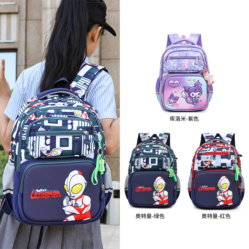 Ultraman primary school backpack for boys in grades 4, 5 and 6 and children in grades 1, 2 and 3, 2025 new style backpack details Picture