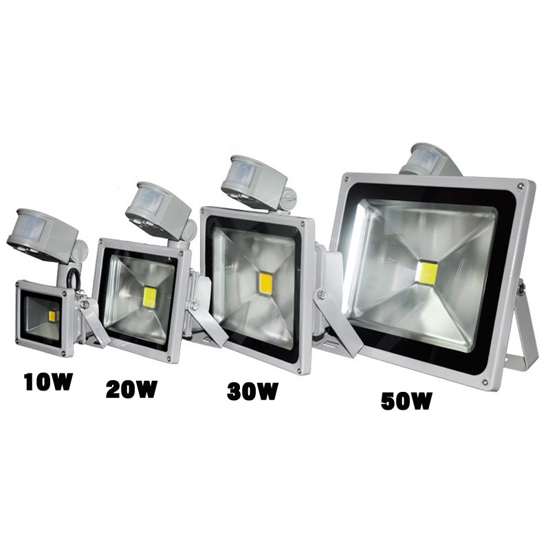 led human body sensor floodlight, 100w garage light, outdoor light control floodlight, corridor light, infrared sensor spotlight Specification drawing