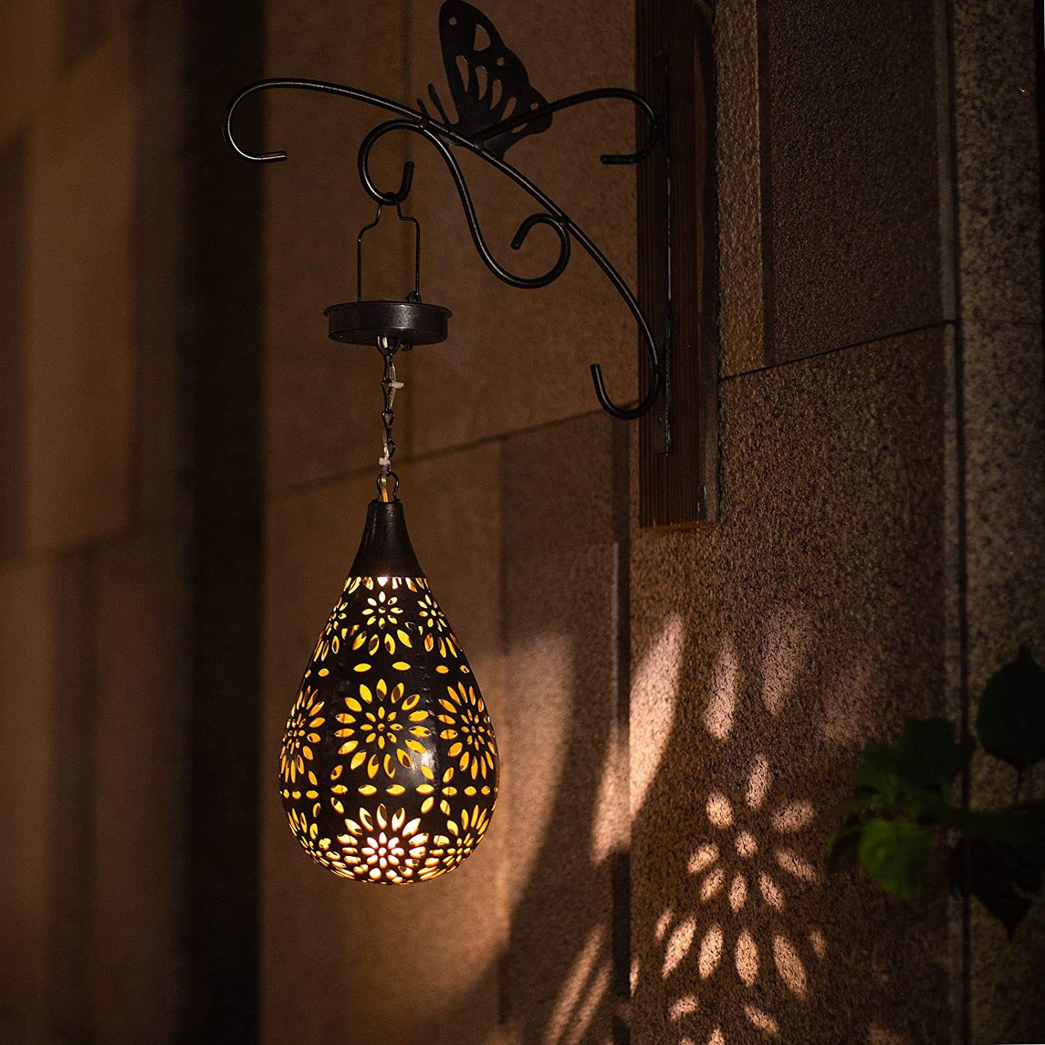 Cross-border best-selling solar outdoor garden lights, Daisy ironwork chandeliers, lawn lights, fence LED pendants and projection lights Specification drawing