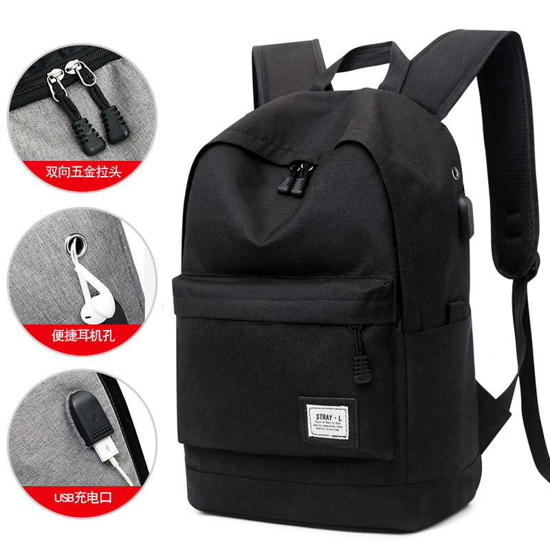 Wholesale of new cross-border backpacks, casual and simple school bags for primary and secondary school students, large-capacity and low-load travel computer backpacks details Picture