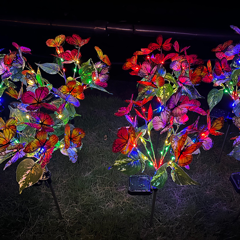 2023 Cross-border Amazon Solar Butterfly Tree Light Lawn Courtyard Outdoor Landscape Atmosphere LED Night Light Specification drawing