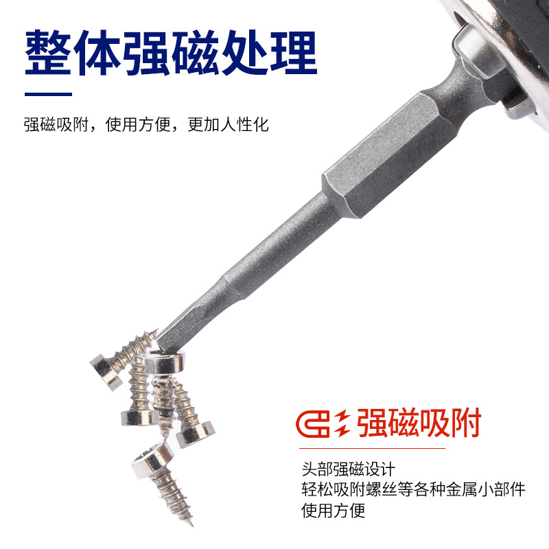 Hexagonal handle hollow plum blossom screwdriver, hand drill, air screwdriver, screwdriver head tool set, high-hardness star-shaped strong magnetic screwdriver details Picture