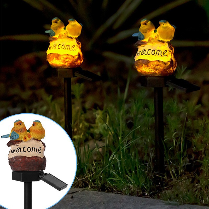Factory wholesale outdoor solar ground socket lights, garden decoration lawn ground socket lights, resin animal statue ground socket lights full figure
