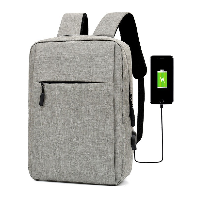 Wholesale logo printed cross-border simple backpacks, new simple usb backpacks, men's and women's casual business computer bags Specification drawing