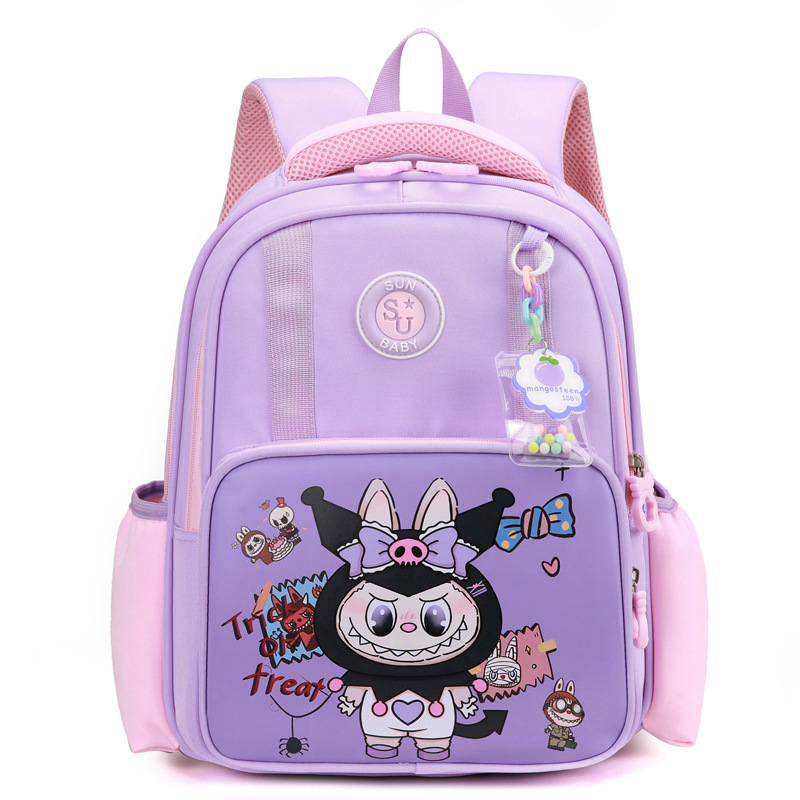 Schoolbag for girls, first and second grades of primary school, senior class of kindergarten, boys, children, lightweight back-protecting large-capacity backpack Item Picture