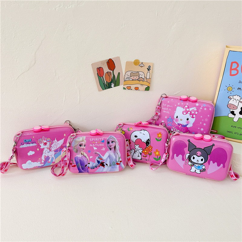 2024 Children's crossbody bag, Princess Elsa side backpack, waist bag, mini mini bag, cartoon cute coin purse, trendy details Picture