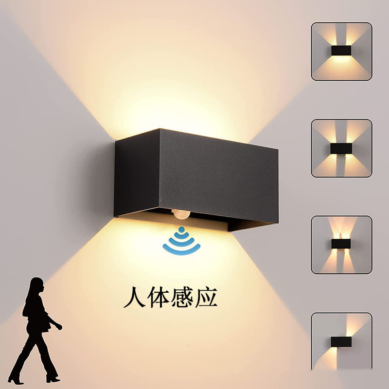 Factory wholesale led outdoor waterproof wall lamps, square living room, bedroom, bedside rechargeable human body sensor lamps, adjustable brightness Application Scenario