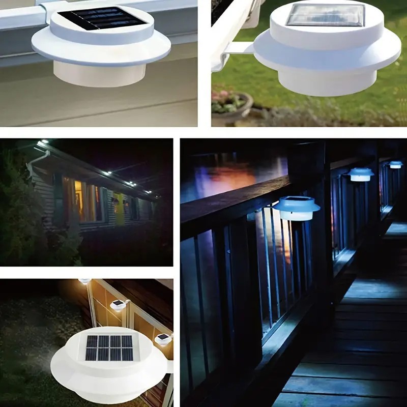 Guardrail LED solar light, water trough light, outdoor rainproof wall light, fence light, solar railing eave light Specification drawing
