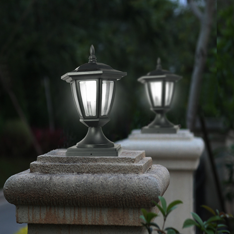 Cross-border solar column lights, column head lights, outdoor waterproof led garden lights, fence, pagoda, garden wall led lights Application Scenario