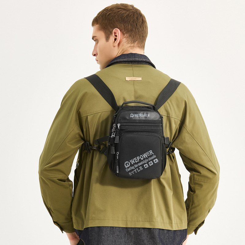 WEPOWER's new large-capacity backpack, a single-shoulder crossbody bag for outdoor commuting, is adjustable Specification drawing