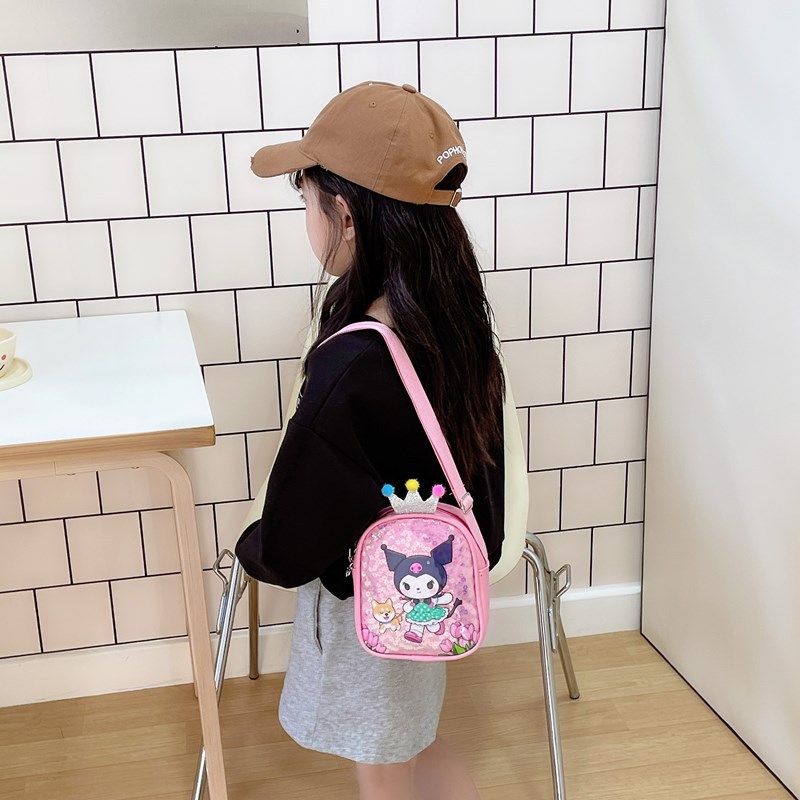 Cross-border girls' bag, cute sequined exquisite little girl crossbody bag, coin purse, stylish new style for going out full figure