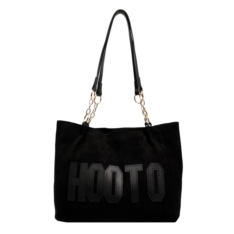 A large single-shoulder canvas bag for college students, a large-capacity women's 2022 new autumn commuter tote bag Item Picture