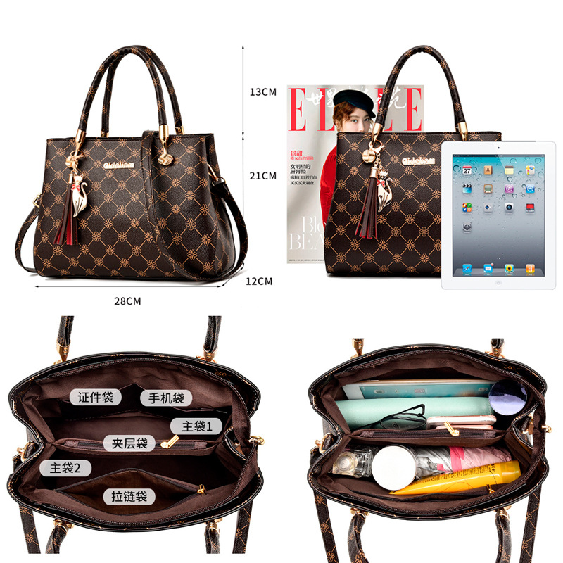 2022 New style fashionable printed women's handbag, versatile PU soft leather bag, large-capacity crossbody bag for women Application Scenario