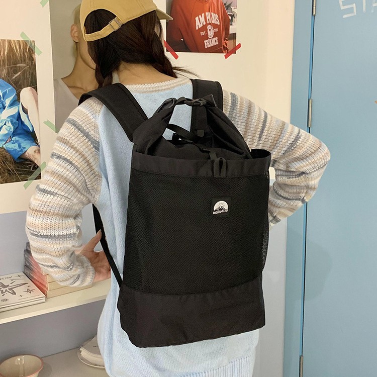A new large-capacity casual backpack for students, a color-blocking outdoor hiking bag, and a unisex backpack for travel details Picture