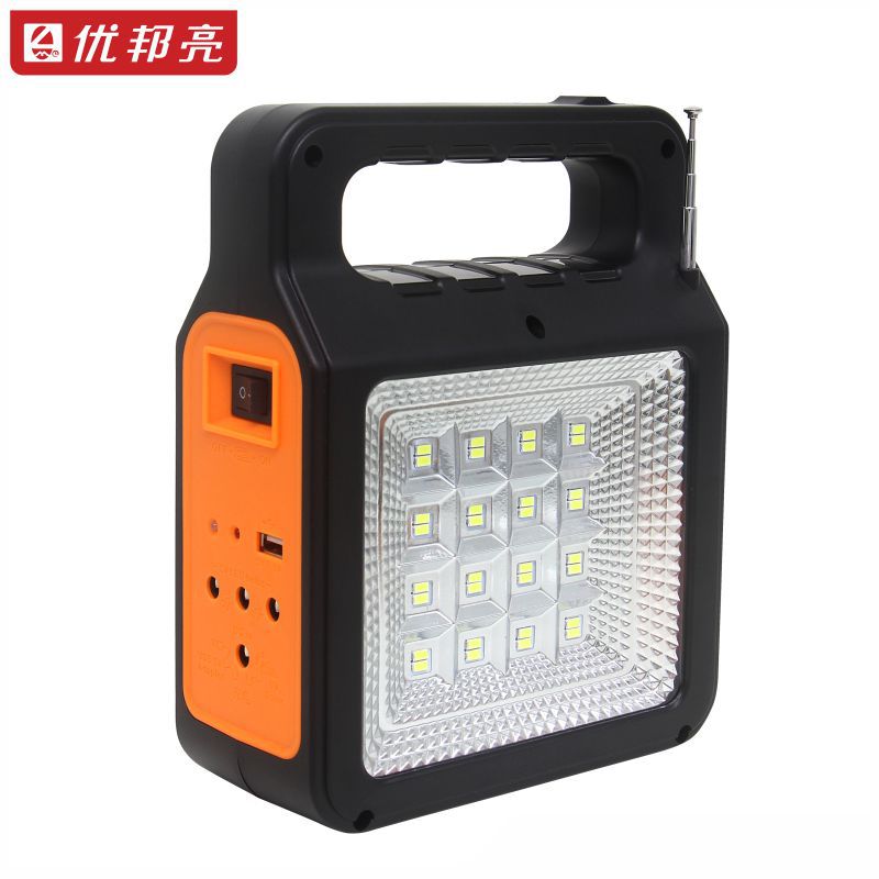 New solar-powered outdoor lamp with sound receiver and MP3 player integrated, long-lasting battery life, camping, exploration and dining multi-functional lamp Specification drawing
