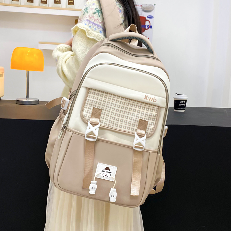 Wholesale 2025 new style primary and junior high school boys' backpacks for reducing burden and protecting the spine, and high school girls' large-capacity travel backpacks details Picture
