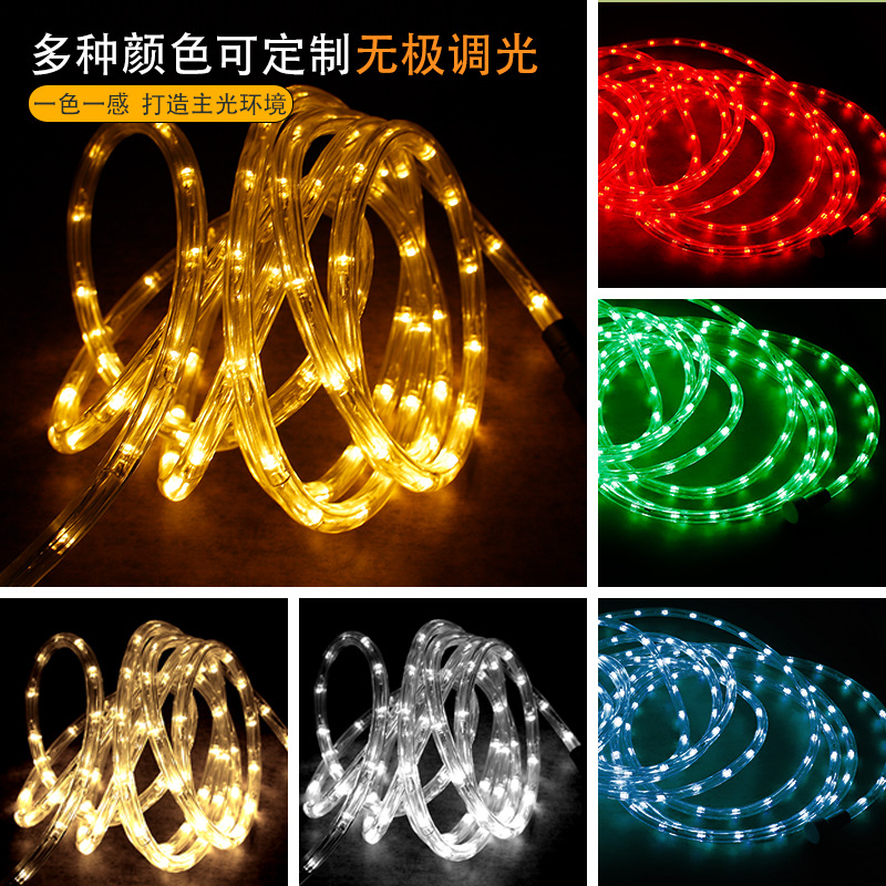 Super factory outdoor high-brightness camping light string, RGB garden courtyard fence ambient light, led solar light strip Specification drawing