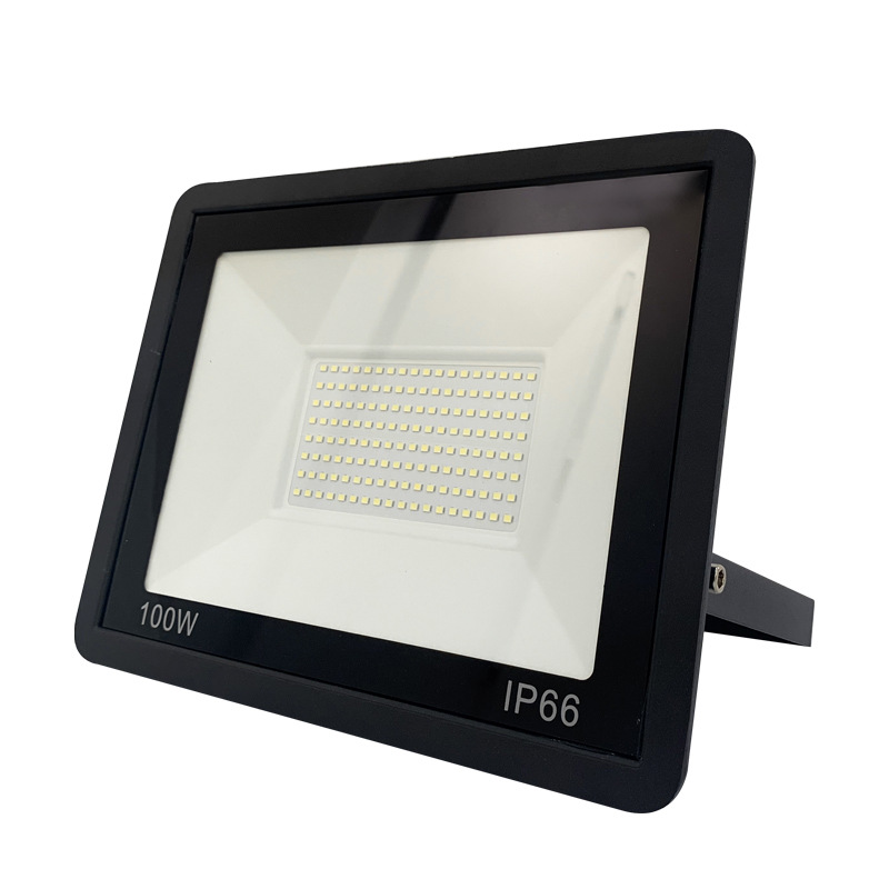 led floodlight, ultra-thin linear waterproof floodlight, 100W small Apple outdoor garden light, billboard floodlight Item Picture