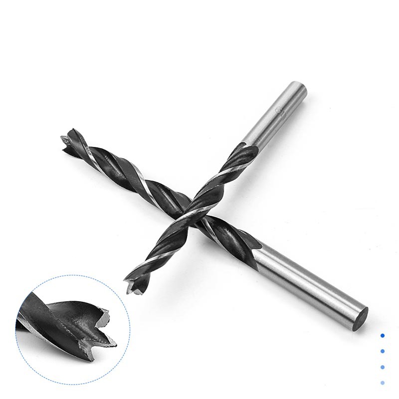 Wholesale of three-pointed woodworking twist drills, round-handled woodworking hole opening sets, hand electric drills, hole positioning tools, and woodworking drill bits Specification drawing