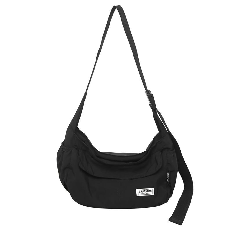 Postman bag, couple single-shoulder crossbody bag, Korean-style casual water-resistant nylon backpack, fashionable travel small crossbody bag Item Picture
