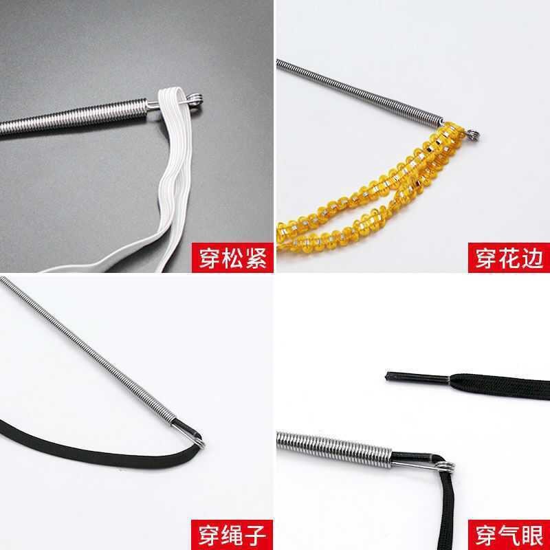 Hand-woven, bendable rope threading tool, multi-purpose spring threading, air hole elastic lace ribbon threading, waist rope threading wonder Specification drawing