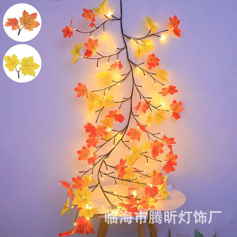 LED butterfly tree vine lamp, flexible shape, peach blossom, cherry blossom vine lamp, maple leaf macaron rose lamp Application Scenario