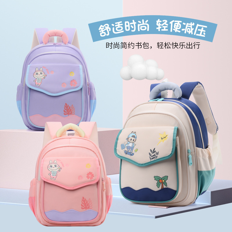 Large-capacity, lightweight backpacks for first and second grades, children's backpacks for boys and girls to enter school, foreign trade full figure